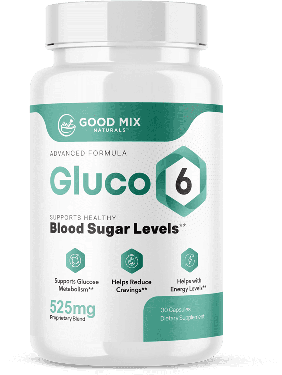 Gluco6 Blood Sugar Support Supplement - Natural Plant-Based Formula for Healthy Glucose Levels